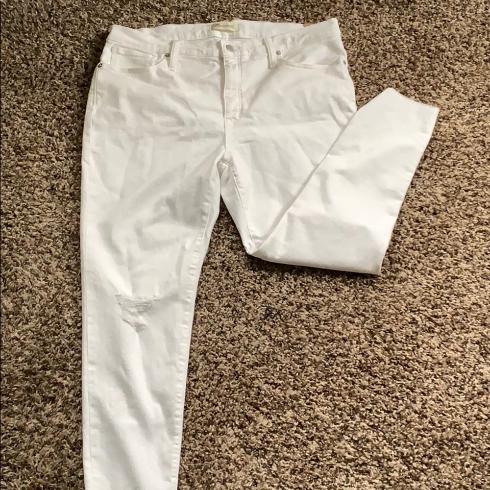 NWT Madewell white crop jeans